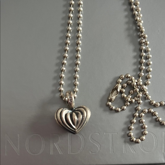 Lagos Caviar Fluted Heart Pendant Necklace - Picture 3 of 4